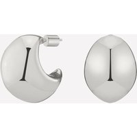 Halé Dome Hoops - Rhodium Plated