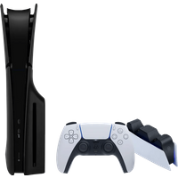 PlayStation 5 Slim Disc Edition + Covers Zwart + Oplaadstation