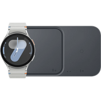 Samsung Galaxy Watch 7 Zilver 44mm + Duo Draadloze Oplader