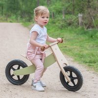 Bandits and Angels 2in1 retro groen - Houten loopfiets vanaf 2 jaar