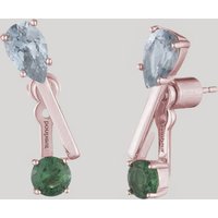 Felicity Crystal Ear Jacket Earrings - 18k Rose Gold Plated