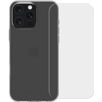 BlueBuilt Back Cover iPhone 16 Pro Max Transparant + Screenprotector Glas