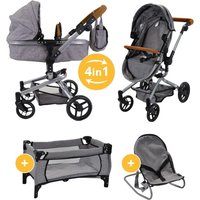 Poppenwagen-buggy, bedje en wippertje, poppen tot 50 cm. - Bandits & Angels