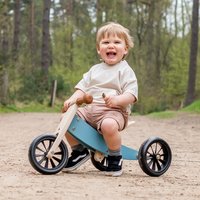 Bandits and Angels Smart Bike 4in1 petrol blauw - Houten loopfiets driewieler vanaf 1 jaar