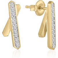 Anais Pave Crystal Stud Earrings - 18k Gold Plated