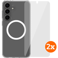 BlueBuilt Protective Cover Magneet Galaxy S25 Plus Transparant + Screenprotector Duo Pack