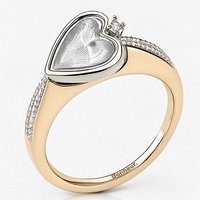 Laure Heart Stacking Ring - 18k Gold Plated / 7