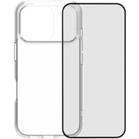 BlueBuilt Protective Back Cover iPhone 17 Pro Transparant + BlueBuilt iPhone 17 Pro Screenprotector Glas