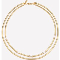 Delphine Gold Snake Chain Necklace - Peridot / 18k Gold Plated