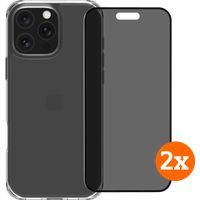 BlueBuilt Protective Back Cover iPhone 16 Pro Max + Privacy Screenprotector Duo Pack