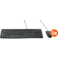 Logitech MK120 Toetsenbord en Muis QWERTY 5-Pack