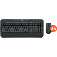 Logitech MK545 Draadloze Toetsenbord en Muis QWERTY 3-Pack