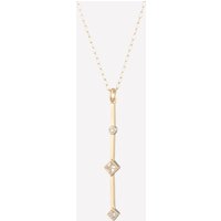 Clarice Gold Bar Pendant Necklace - 18k Gold Plated