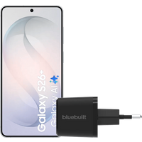 Samsung Galaxy S26 Plus 256GB Wit 5G + BlueBuilt Oplader 45 Watt Zwart