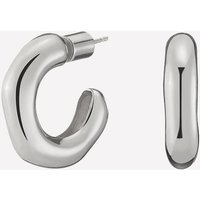 Lya Bubble Hoop Earrings - Rhodium Plated Brass