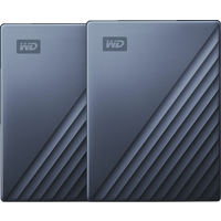 WD My Passport for Mac 5TB Type C Blauw - Duo pack