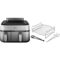 Philips 5000 Series Dual Basket NA555/00 + Dubbellaagse kookset