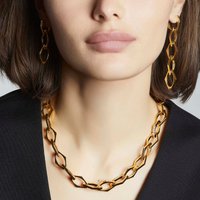 Maél Chunky Link Necklace - 18k Gold Plated Brass