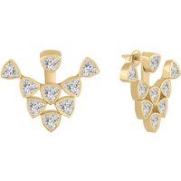 Lily-Rose Crystal Ear Jacket Earrings - 18k Gold Plated
