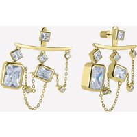 Celeste Ear Jacket Earrings - Rhodium Plated