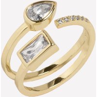 Ambroise Split Shank Bezel Ring - 8 / 18k Rose Gold Plated