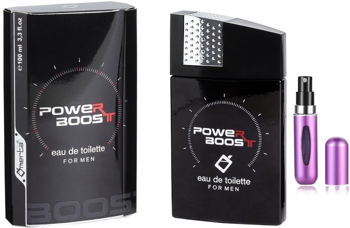 Omerta - Power Boost - Eau de Toilette - 100 ml inclusief hervulbare tasverstuiver (willekeurige kleur)