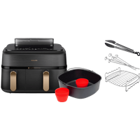 Philips 5000 Series Dual Basket NA552/00 + Dubbellaagse kookset + Bakmeesterset