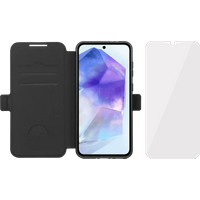 BlueBuilt Samsung Galaxy A56 Book Case Zwart + Screenprotector Glas