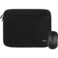 BlueBuilt Laptophoes breedte 30 cm 12-13 inch Zwart + Nexum Draadloze muis
