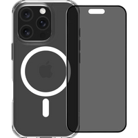 BlueBuilt Protective Back Cover met MagSafe iPhone 16 Pro + Privacy Screenprotector Glas