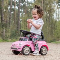Loopauto vanaf 1 jaar Fiat 500 retro roze - Bandits & Angels