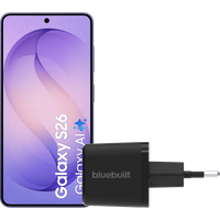 Samsung Galaxy S26 512GB Donkerblauw 5G + BlueBuilt Oplader 45 Watt Zwart