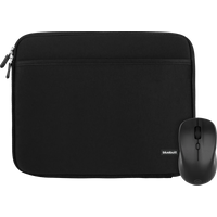 BlueBuilt Laptophoes breedte 31 cm 13 inch M Zwart + Nexum Draadloze muis