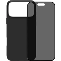 BlueBuilt Protective Back Cover met MagSafe iPhone 17 Pro Max Zwart + BlueBuilt iPhone 17 Pro Max Privacy Screenprotector Glas