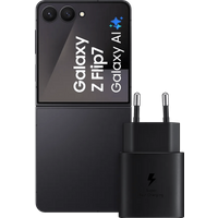 Samsung Galaxy Z Flip 7 256GB Zwart 5G + Samsung Oplader 25 Watt Zwart