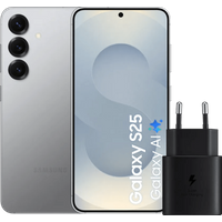 Samsung Galaxy S25 512GB Zilver 5G + Samsung Oplader 25 Watt Zwart