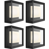 Philips Hue Econic muurlamp White and Color Zwart modern 4-pack