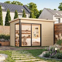 Modano – Modern houten tuinhuis met verstelbare glazen gevel en Scandinavisch design | Modano 2