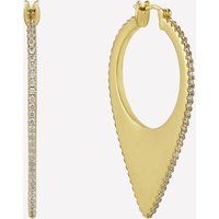 Violette Large Pave Hoop Earrings - 18k Gold Plated