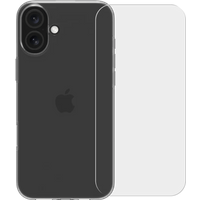 BlueBuilt Back Cover Apple iPhone 16 Plus Transparant + Screenprotector Glas