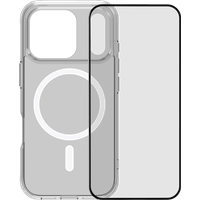 BlueBuilt Protective Back Cover met MagSafe iPhone 17 Pro Transparant + iPhone 17 Pro Screenprotector Glas