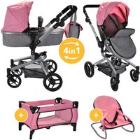 Poppenwagen-buggy, bedje en wippertje, poppen tot 50 cm. - Bandits & Angels