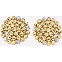 Taylor Crystal Stud Earrings - 18k Gold Plated Silver