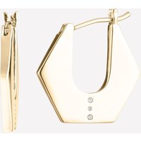 Mireille Flat Hoop Earrings - 18k Gold Plated