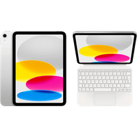 Apple iPad (2025) 11 inch 128GB Wifi Zilver + Apple Magic Keyboard Folio QWERTY Wit