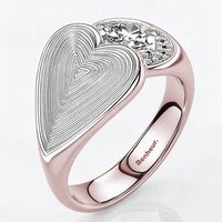 Simone Big Heart Ring - 18k Rose Gold Plated / 8