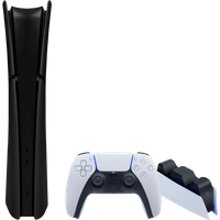 PlayStation 5 Slim Digital Edition + Covers Zwart + Oplaadstation