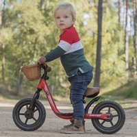 Bandits & Angels Starter rood limited met mandje - 10 inch loopfiets vanaf 2 jaar