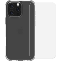 BlueBuilt Protective Back Cover iPhone 16 Pro Max Transparant + Screenprotector Glas
