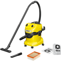 Karcher WD 4 V-20/5/22 + Karcher Stofzuigerzak voor WD 4/5/6 (4x)